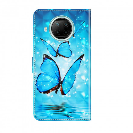 Housse Xiaomi Mi 10T Lite 5G / Redmi Note 9 Pro 5G Light Spot Papillons Bleus Volants Housse Xiaomi Mi 10T Lite 5G / Redmi Note 9 Pro 5G Light Spot Papillons Bleus Volants