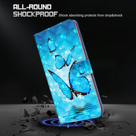 Housse Xiaomi Mi 10T Lite 5G / Redmi Note 9 Pro 5G Light Spot Papillons Bleus Volants Housse Xiaomi Mi 10T Lite 5G / Redmi Note 9 Pro 5G Light Spot Papillons Bleus Volants