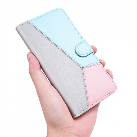 Housse Xiaomi Mi 10T Lite 5G / Redmi Note 9 Pro 5G Effet Cuir Tricolore Housse Xiaomi Mi 10T Lite 5G / Redmi Note 9 Pro 5G Effet Cuir Tricolore