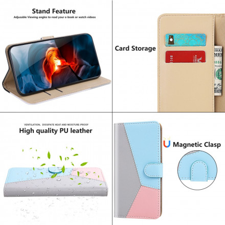 Housse Xiaomi Mi 10T Lite 5G / Redmi Note 9 Pro 5G Effet Cuir Tricolore Housse Xiaomi Mi 10T Lite 5G / Redmi Note 9 Pro 5G Effet Cuir Tricolore