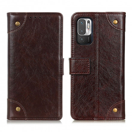 Housse Xiaomi Redmi Note 10 5G Style Cuir Nappa Rivets Vintage Housse Xiaomi Redmi Note 10 5G Style Cuir Nappa Rivets Vintage