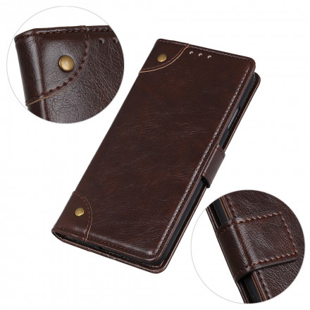 Housse Xiaomi Redmi Note 10 5G Style Cuir Nappa Rivets Vintage Housse Xiaomi Redmi Note 10 5G Style Cuir Nappa Rivets Vintage
