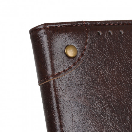 Housse Xiaomi Redmi Note 10 5G Style Cuir Nappa Rivets Vintage Housse Xiaomi Redmi Note 10 5G Style Cuir Nappa Rivets Vintage