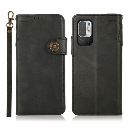 Housse Xiaomi Redmi Note 10 5G Simili Cuir Bouton KHAZNEH Housse Xiaomi Redmi Note 10 5G Simili Cuir Bouton KHAZNEH