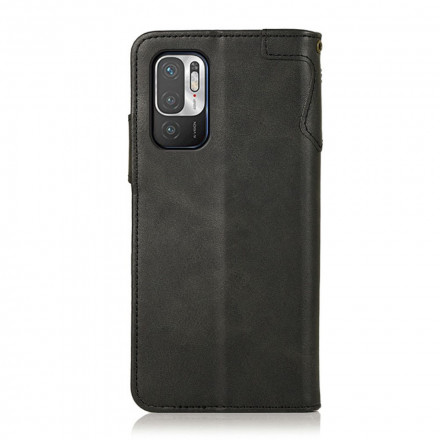 Housse Xiaomi Redmi Note 10 5G Simili Cuir Bouton KHAZNEH Housse Xiaomi Redmi Note 10 5G Simili Cuir Bouton KHAZNEH