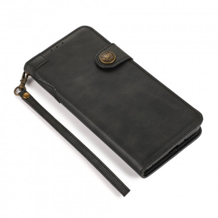 Housse Xiaomi Redmi Note 10 5G Simili Cuir Bouton KHAZNEH Housse Xiaomi Redmi Note 10 5G Simili Cuir Bouton KHAZNEH