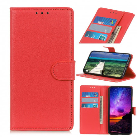 Housse Xiaomi Redmi Note 10 5G Simili Cuir Litchi Traditionnel