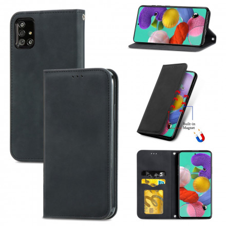 Flip Cover Samsung Galaxy A51 Simili Cuir Vintage