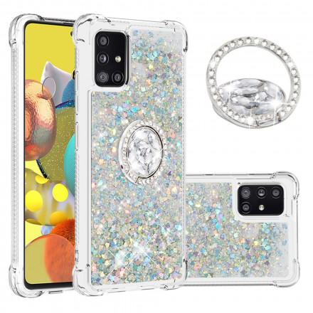 Coque Samsung Galaxy A51 5G Paillettes avec Anneau-Support Coque Samsung Galaxy A51 5G Paillettes avec Anneau-Support