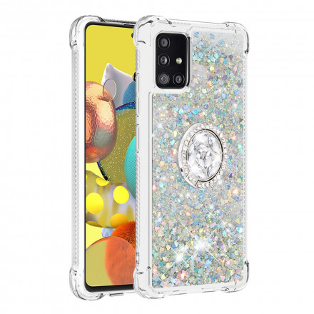 Coque Samsung Galaxy A51 5G Paillettes avec Anneau-Support Coque Samsung Galaxy A51 5G Paillettes avec Anneau-Support