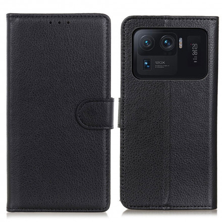 Housse Xiaomi Mi 11 Ultra Simili Cuir Litchi Classique Housse Xiaomi Mi 11 Ultra Simili Cuir Litchi Classique