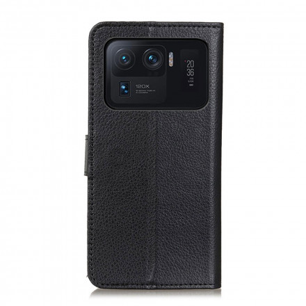 Housse Xiaomi Mi 11 Ultra Simili Cuir Litchi Classique Housse Xiaomi Mi 11 Ultra Simili Cuir Litchi Classique