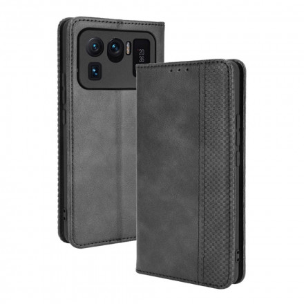 Flip Cover Xiaomi Mi 11 Ultra Effet Cuir Vintage Stylisé Flip Cover Xiaomi Mi 11 Ultra Effet Cuir Vintage Stylisé