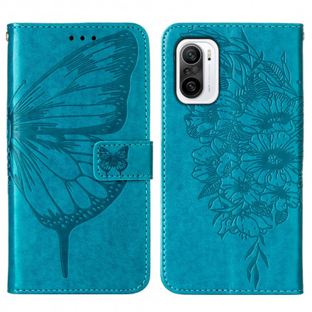 Housse Poco F3 / Xiaomi Mi 11i 5G Papillon Design avec Lanière Housse Poco F3 / Xiaomi Mi 11i 5G Papillon Design avec Lanière