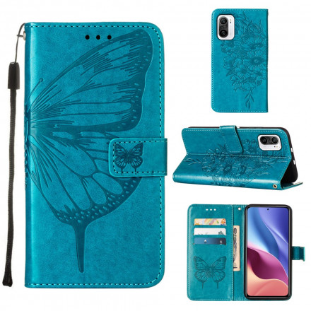 Housse Poco F3 / Xiaomi Mi 11i 5G Papillon Design avec Lanière Housse Poco F3 / Xiaomi Mi 11i 5G Papillon Design avec Lanière