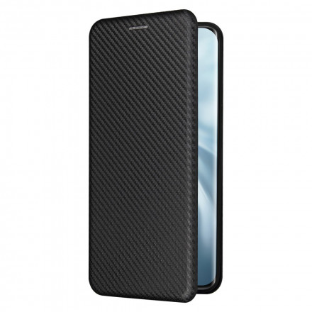 Flip Cover Xiaomi Mi 11 Pro Fibre Carbone avec Anneau Support