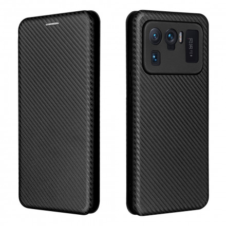 Flip Cover Xiaomi Mi 11 Ultra Fibre Carbone avec Anneau Support Flip Cover Xiaomi Mi 11 Ultra Fibre Carbone avec Anneau Support