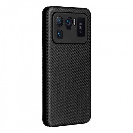 Flip Cover Xiaomi Mi 11 Ultra Fibre Carbone avec Anneau Support Flip Cover Xiaomi Mi 11 Ultra Fibre Carbone avec Anneau Support