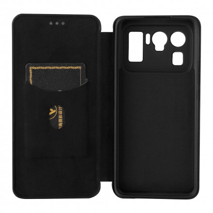Flip Cover Xiaomi Mi 11 Ultra Fibre Carbone avec Anneau Support Flip Cover Xiaomi Mi 11 Ultra Fibre Carbone avec Anneau Support