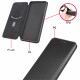 Flip Cover Xiaomi Mi 11 Ultra Fibre Carbone avec Anneau Support