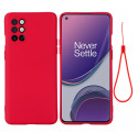 Coque OnePlus 8T Silicone Liquide Avec Lanière