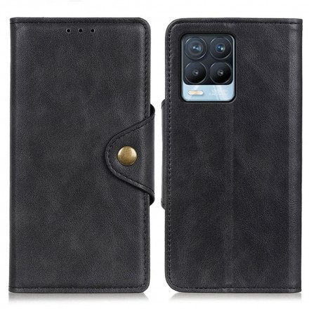 Housse Realme 8 / 8 Pro Simili Cuir Bouton Décoratif Housse Realme 8 / 8 Pro Simili Cuir Bouton Décoratif