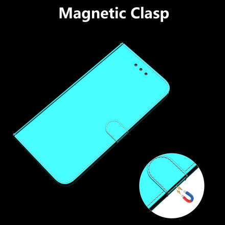 Housse OnePlus 8T Simili Cuir Couverture Miroir