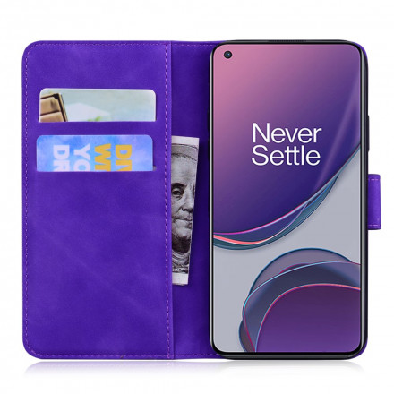 Housse OnePlus 8T Effet Cuir Monochrome