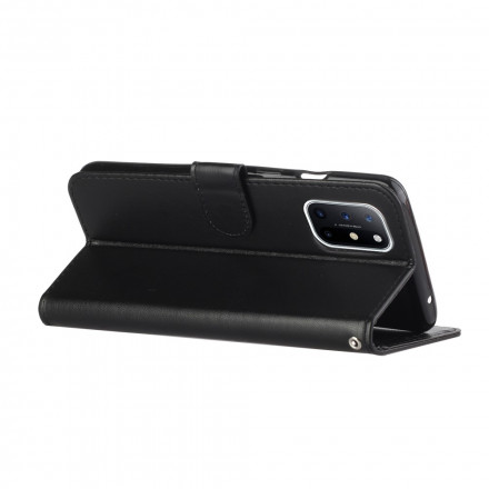 Housse OnePlus 8T Solid Color Serie à Lanière