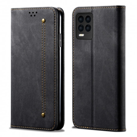Flip Cover Realme 8 / 8 Pro Tissu Jeans Flip Cover Realme 8 / 8 Pro Tissu Jeans