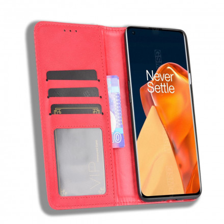 Flip Cover OnePlus 9 Pro Effet Cuir Vintage Stylisé Flip Cover OnePlus 9 Pro Effet Cuir Vintage Stylisé
