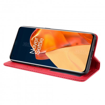 Flip Cover OnePlus 9 Pro Effet Cuir Vintage Stylisé Flip Cover OnePlus 9 Pro Effet Cuir Vintage Stylisé