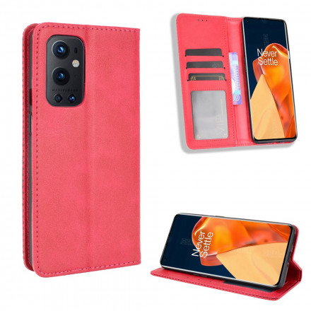 Flip Cover OnePlus 9 Pro Effet Cuir Vintage Stylisé Flip Cover OnePlus 9 Pro Effet Cuir Vintage Stylisé