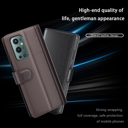 Housse OnePlus 9 Pro Cuir Véritable Fendu