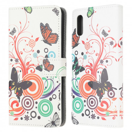 Housse Samsung Galaxy XCover 5 Papillons et Fleurs Housse Samsung Galaxy XCover 5 Papillons et Fleurs