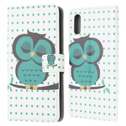 Housse Samsung Galaxy XCover 5 Hibou Endormi Housse Samsung Galaxy XCover 5 Hibou Endormi
