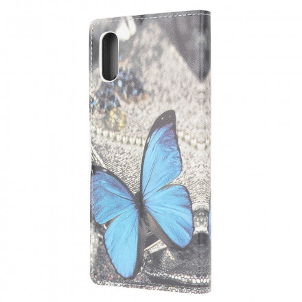 Housse Samsung Galaxy XCover 5 Papillon Bleu