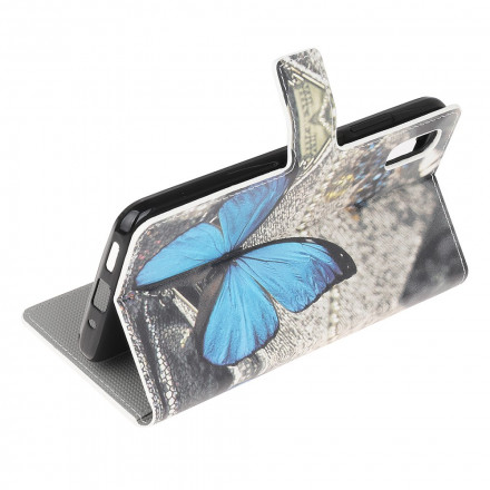 Housse Samsung Galaxy XCover 5 Papillon Bleu Housse Samsung Galaxy XCover 5 Papillon Bleu