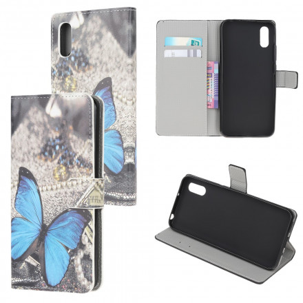 Housse Samsung Galaxy XCover 5 Papillon Bleu Housse Samsung Galaxy XCover 5 Papillon Bleu