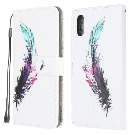 Housse Samsung Galaxy XCover 5 Plume à Lanière Housse Samsung Galaxy XCover 5 Plume à Lanière