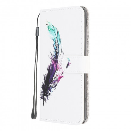 Housse Samsung Galaxy XCover 5 Plume à Lanière