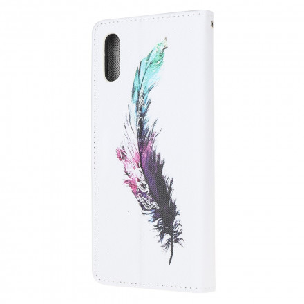 Housse Samsung Galaxy XCover 5 Plume à Lanière Housse Samsung Galaxy XCover 5 Plume à Lanière