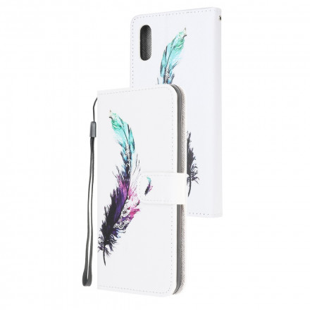 Housse Samsung Galaxy XCover 5 Plume à Lanière Housse Samsung Galaxy XCover 5 Plume à Lanière