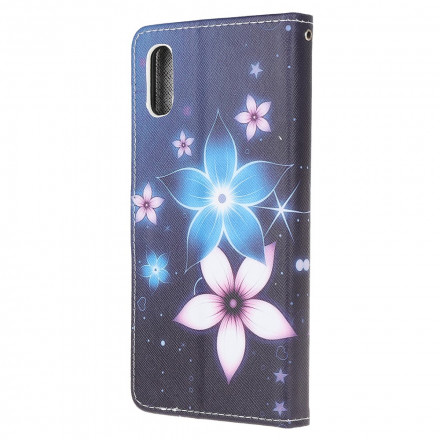 Housse Samsung Galaxy XCover 5 Fleurs Lunaires à Lanière Housse Samsung Galaxy XCover 5 Fleurs Lunaires à Lanière