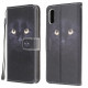 Housse Samsung Galaxy XCover 5 Yeux de Chat Noir à Lanière Housse Samsung Galaxy XCover 5 Yeux de Chat Noir à Lanière