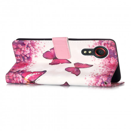 Housse Samsung Galaxy Xcover 5 Papillons Rouges Housse Samsung Galaxy Xcover 5 Papillons Rouges