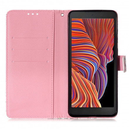 Housse Samsung Galaxy Xcover 5 Papillons Rouges Housse Samsung Galaxy Xcover 5 Papillons Rouges