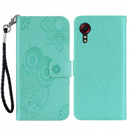 Housse Samsung Galaxy XCover 5 Hibou Mandala et Lanière Housse Samsung Galaxy XCover 5 Hibou Mandala et Lanière