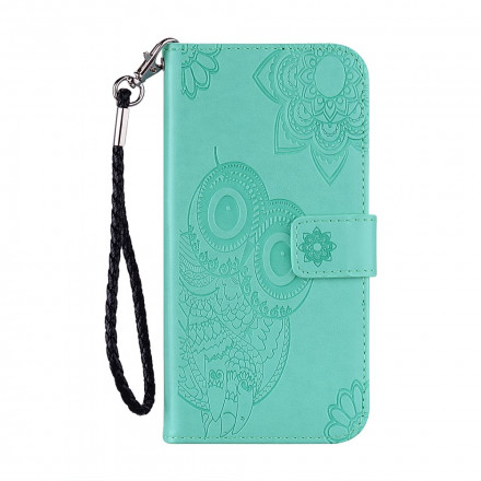 Housse Samsung Galaxy XCover 5 Hibou Mandala et Lanière Housse Samsung Galaxy XCover 5 Hibou Mandala et Lanière