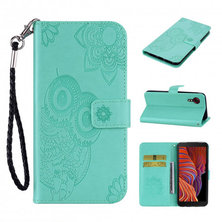 Housse Samsung Galaxy XCover 5 Hibou Mandala et Lanière Housse Samsung Galaxy XCover 5 Hibou Mandala et Lanière